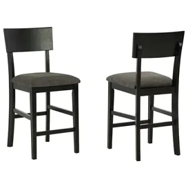                                                              							X2 CHANZEN DARK WOOD BARSTOOLS
                                                            						 