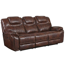                                                              							BROWN DIAMOND RECLINING SOFA
                                                            						 