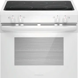                                                              							WHITE 5 BURNER SMOOTH TOP ELECTRIC ...
                                                            						 