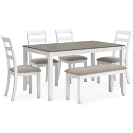                                                              							6PC STONEHOLLOW DINETTE 4-CHAIR & B...
                                                            						 