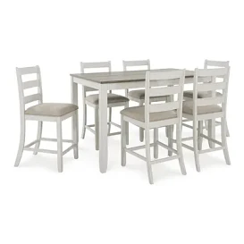                                                              							SKEMPTON WHITE/LT BRWN 7PC DINETTE ...
                                                            						 