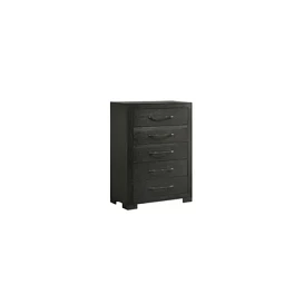                                                              							BLACK ALLAN 5 DRAWER CHEST
                                                            						 