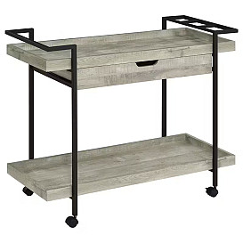                                                              							GREY DRIFTWOOD BAR CART
                                                            						 