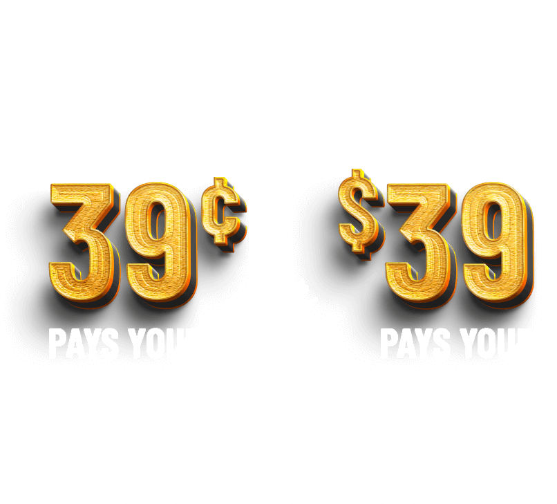 Congrats! Here’s Your Coupons. 39¢ pays your first week or $39 pays your first month! Check your email for your coupon then come in store to redeem!